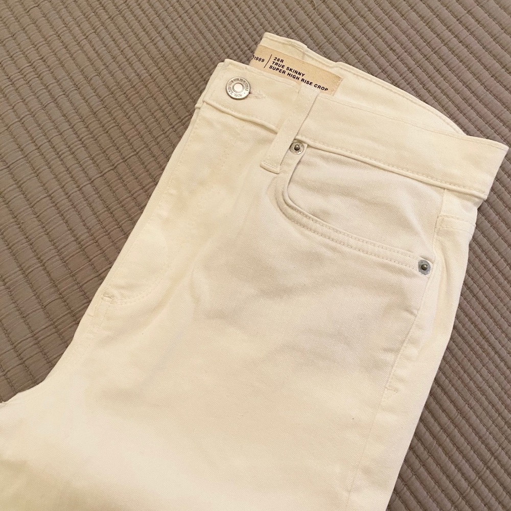 Gap True Skinny Super High Rise Crop White (28)